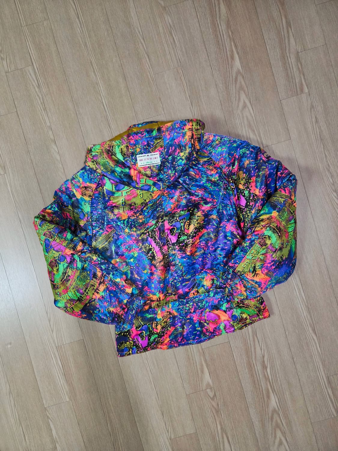 엘레쎄 재팬 블루 마블링 컬러 패딩 점퍼 상품이미지5