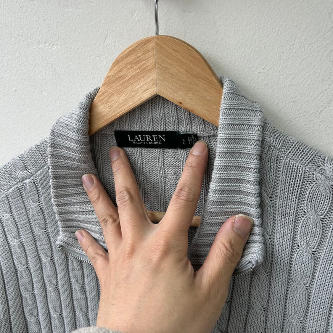 16371 - 로렌 랄프로렌 케이블 니트 집업 상품이미지3