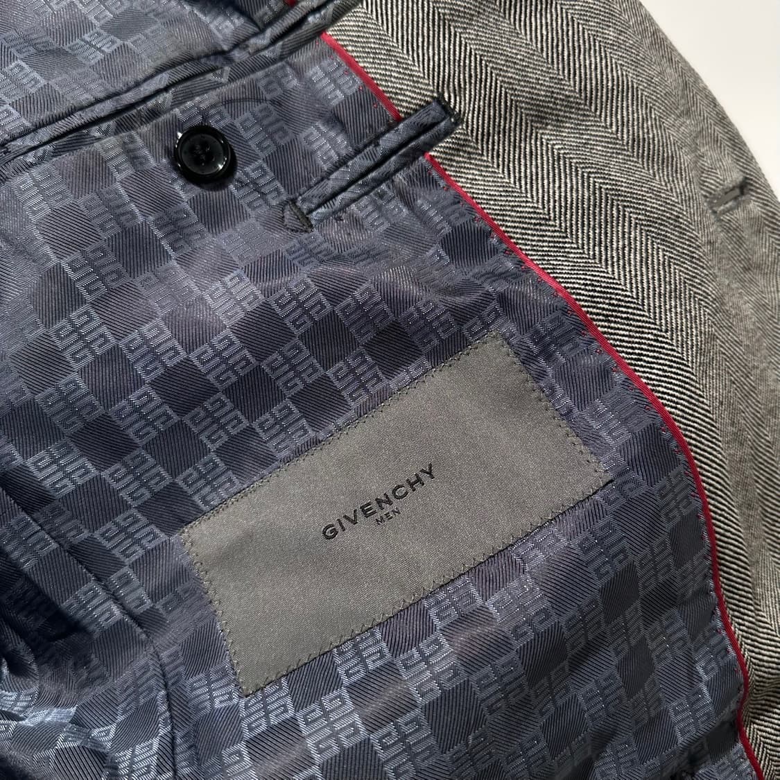 지방시 울 캐시미어 헤링본 싱글 2B 블레이저 자켓 상품이미지8