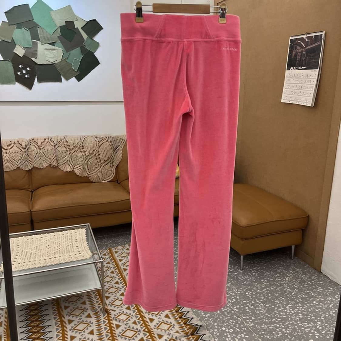 뉴발란스 Y2K 대장급 레트로 핑크 벨벳 트레이닝 팬츠 S C10761 상품이미지4