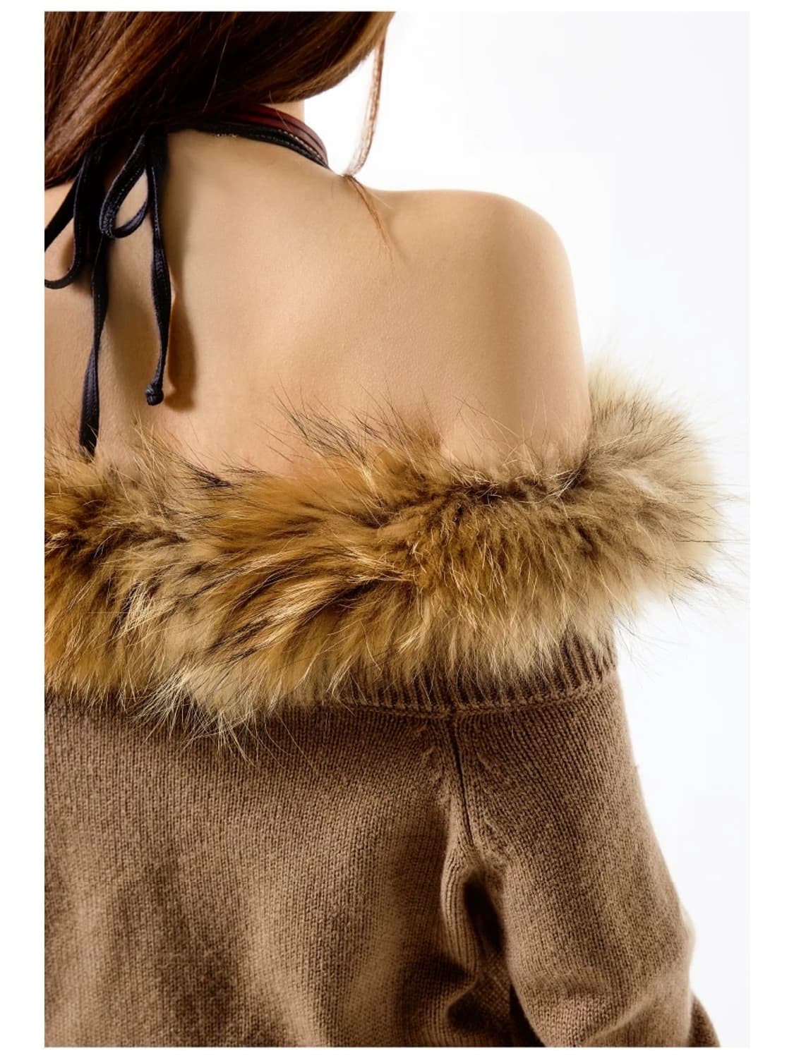 Brown Fur Open Shoulder 상품이미지8