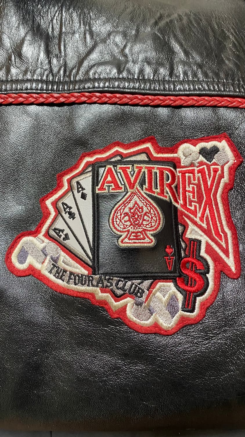 아비렉스 킹 카지노 레더 스타디움 봄버 자켓 3xl/4xl 상품이미지3