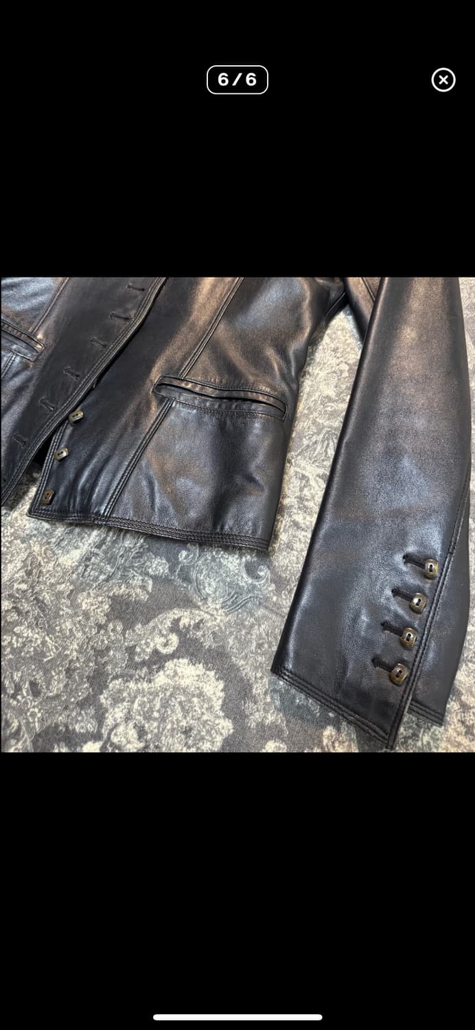 lambskin slim button leather jacket 상품이미지6