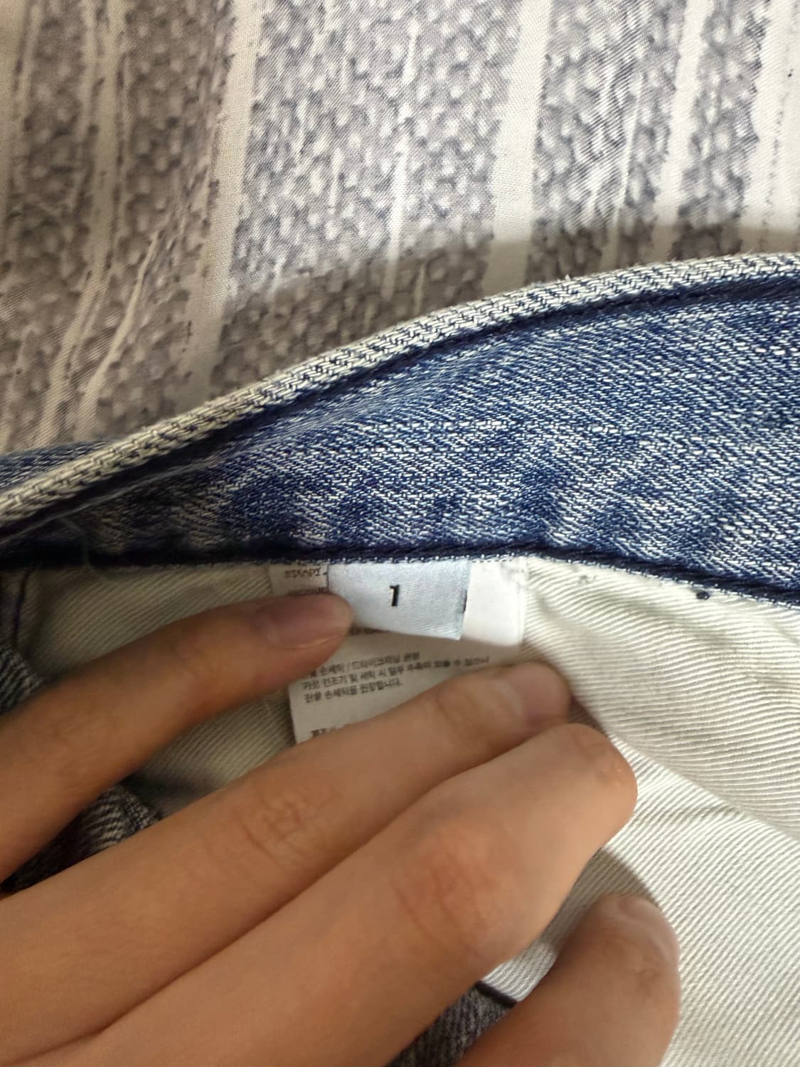 (1/S) 999휴머니티 AV 플리츠 데님 팬츠 넵 블루 상품이미지4