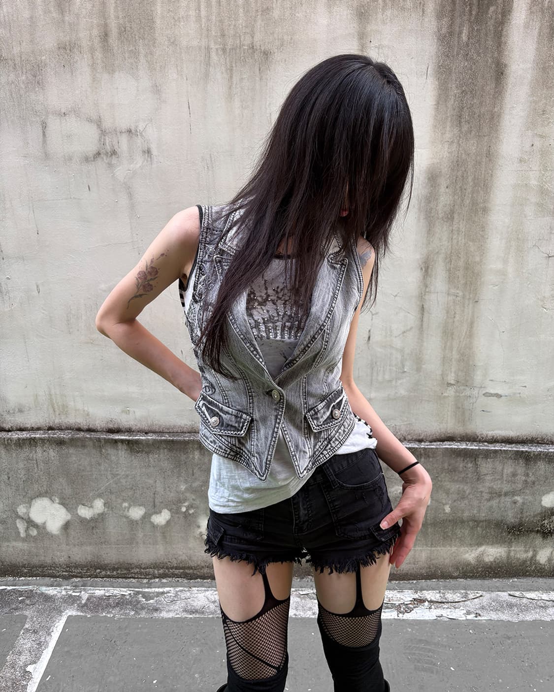 00's Dark Grunge damage short pants 상품이미지5