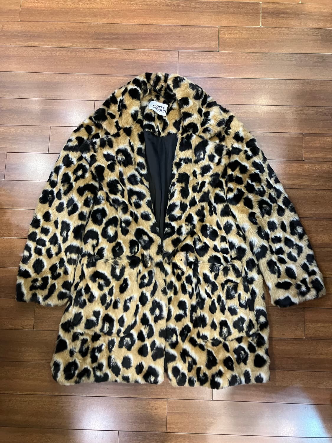 럭키슈에뜨 호피 퍼 코트 상품이미지2