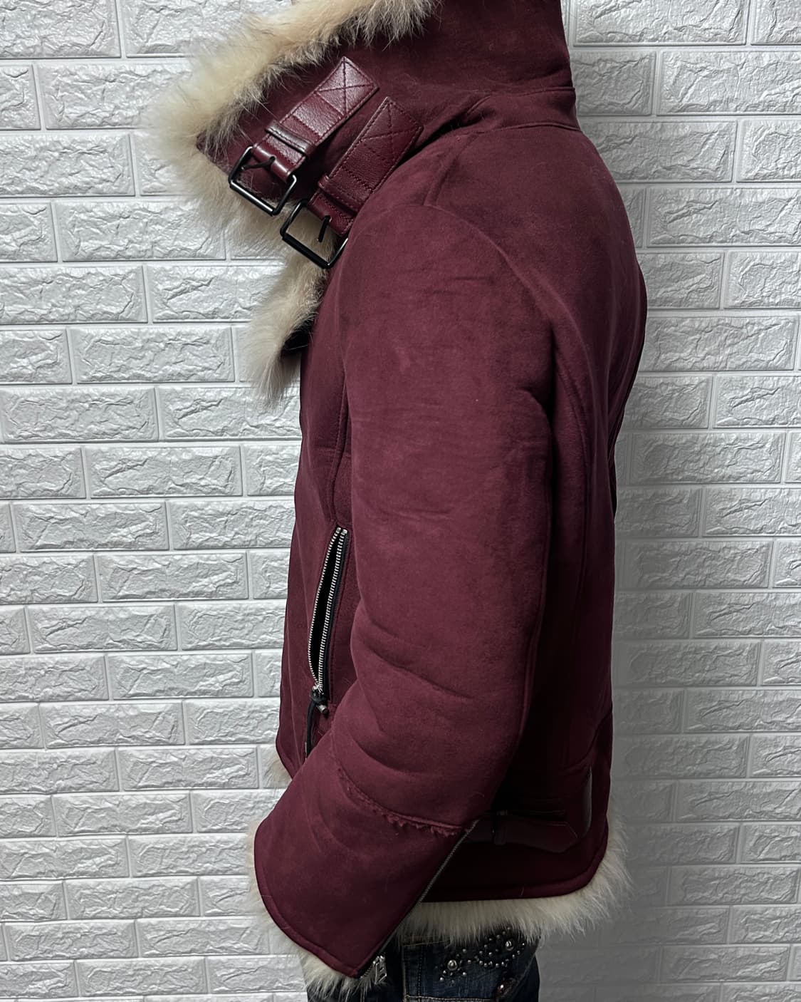 시슬리 여우 퍼 하이넥 자켓 상품이미지2