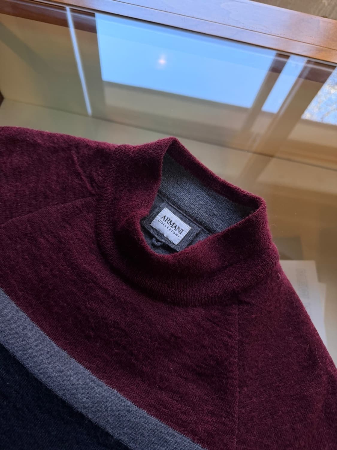아르마니 꼴레지오니 모호크넥 니트 슬림100 상품이미지8