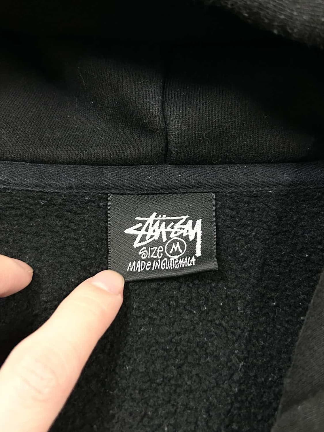 스투시 빅로고 블랙 후드집업 상품이미지8