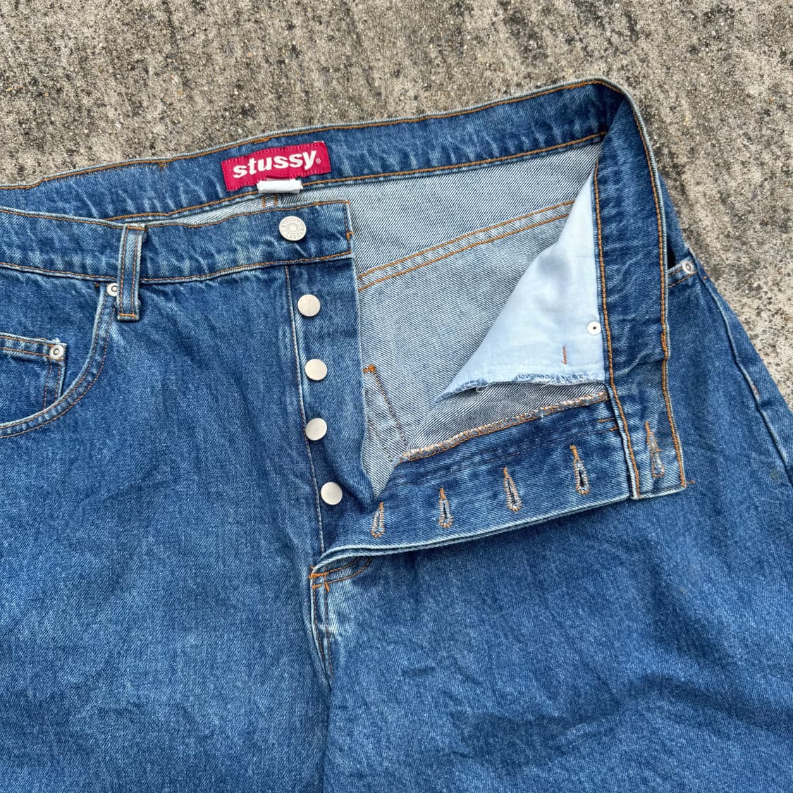 [38] 90s Stussy 스투시 데님 하프 버뮤다 팬츠 상품이미지3