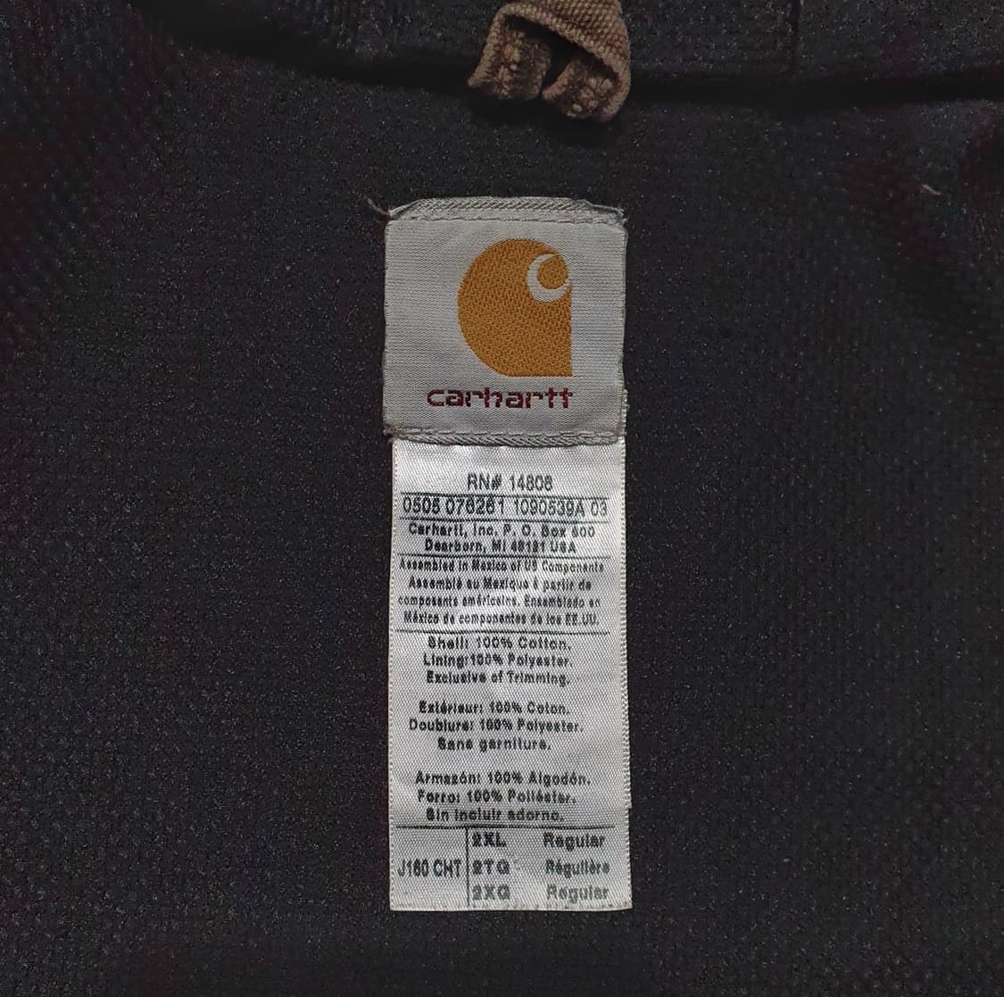 칼하트 액티브 후드 자켓 j160 cht 2xl (110 이상 빅사이즈) 상품이미지9