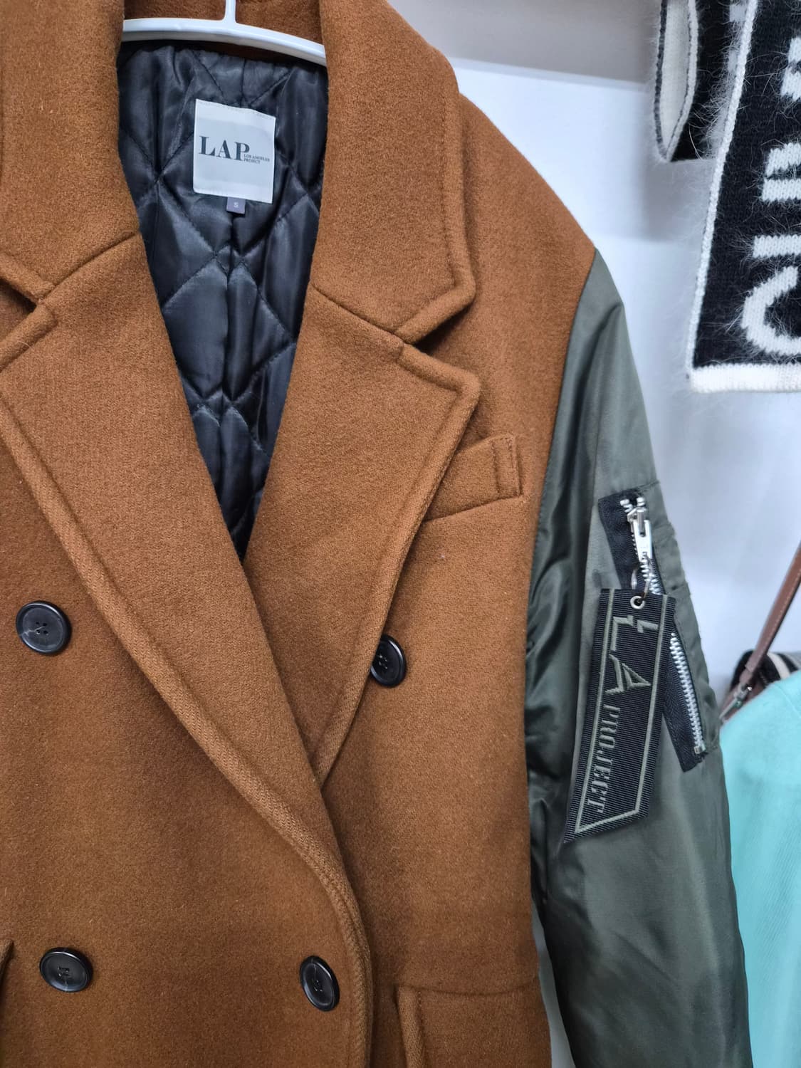 랩 퀼팅 야상 코트 상품이미지6