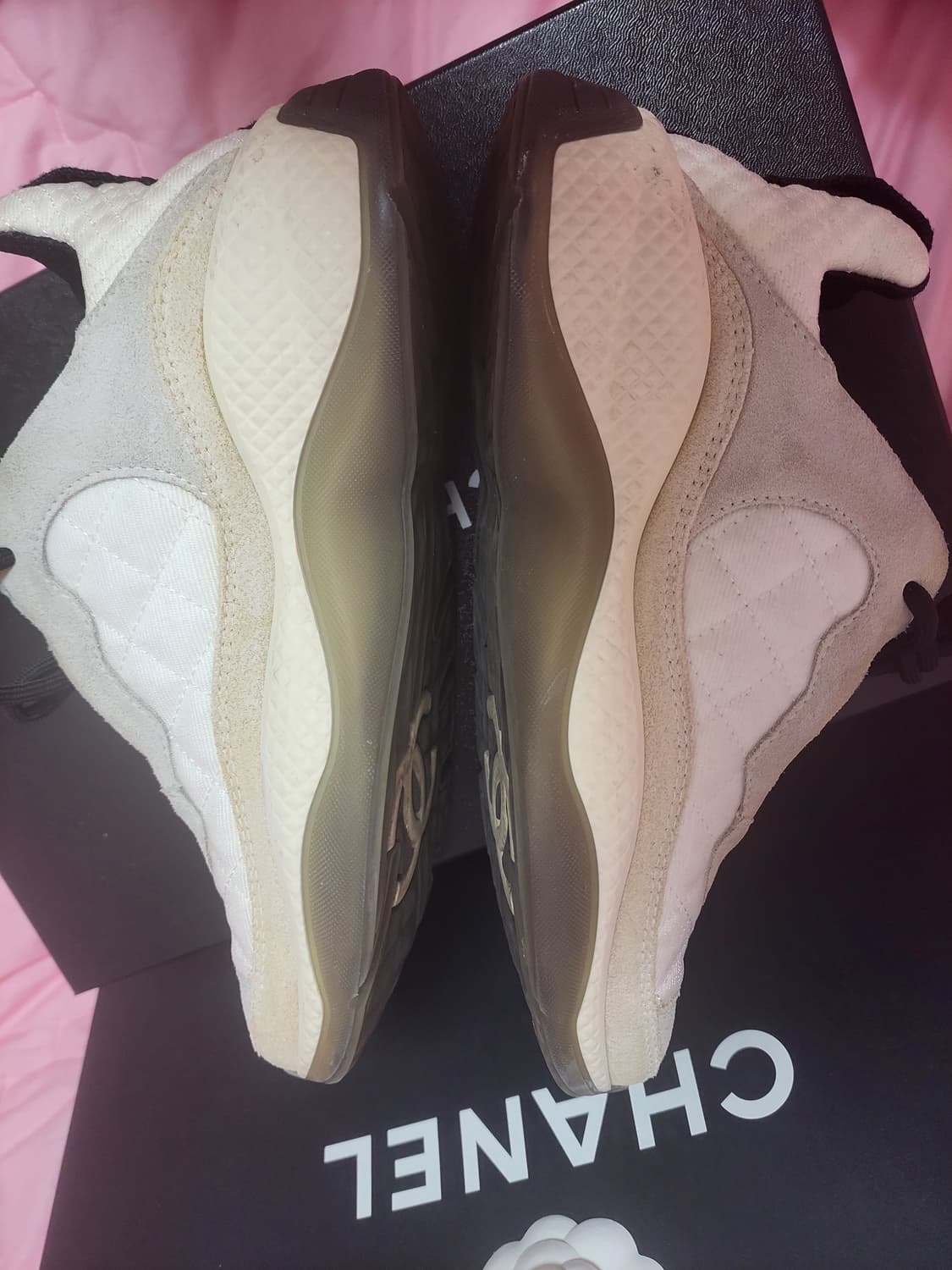 정품)급처상태좋음!샤넬 믹스드파이버 스니커즈 운동화 신발 상품이미지6