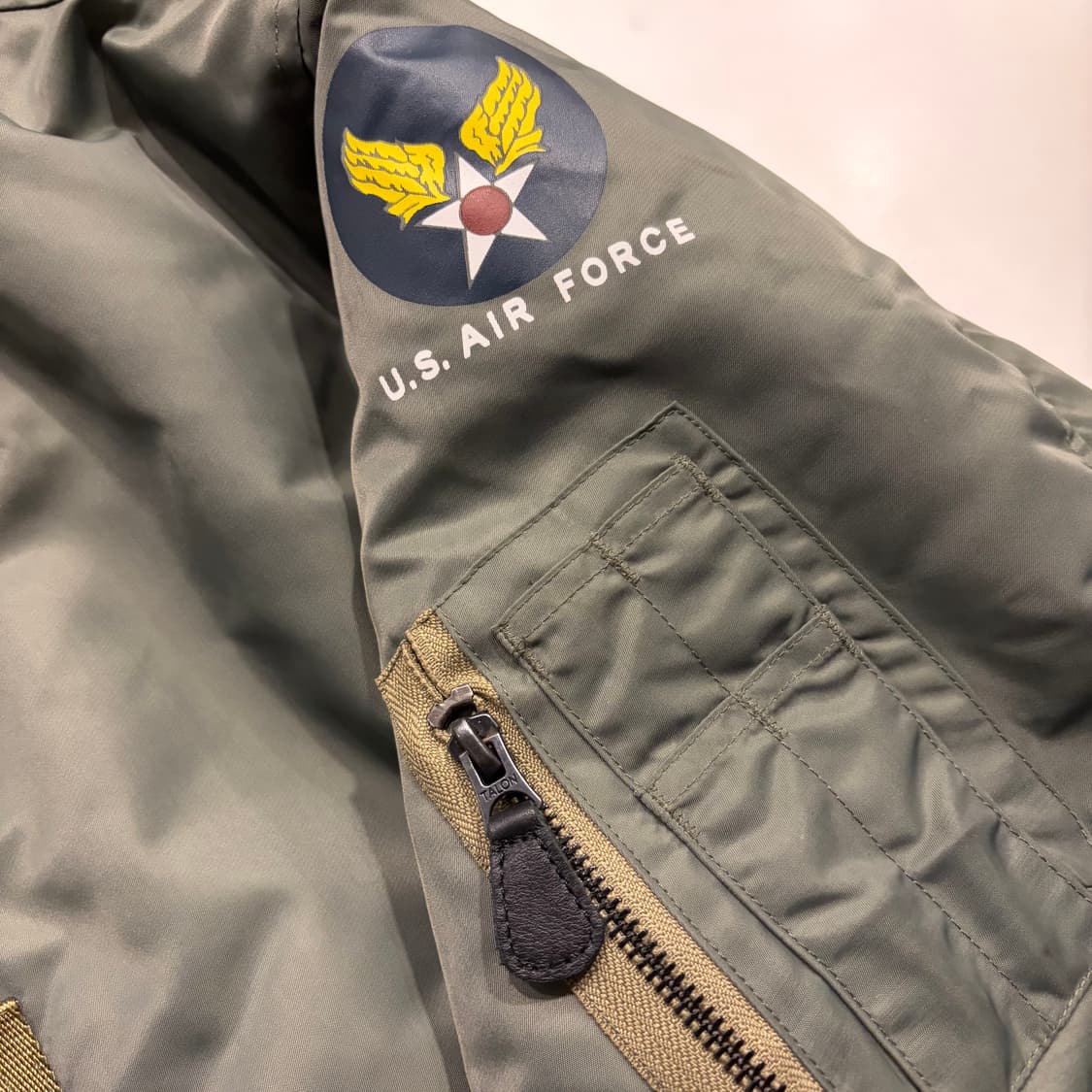 [3XL] 브론슨 USAF MA-1 항공 점퍼 카키 그린 C788 상품이미지6