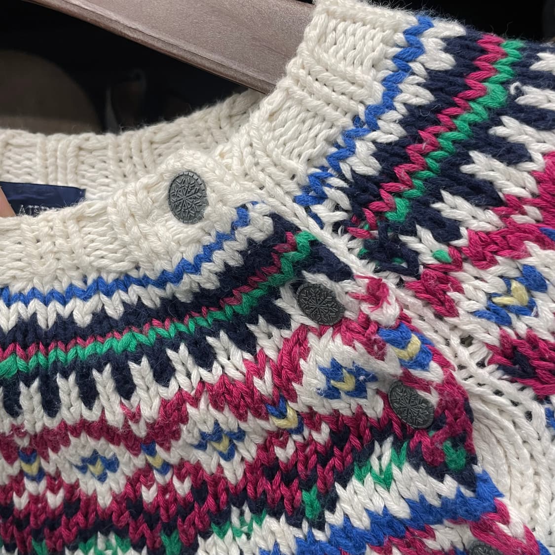 폴로 랄프로렌 울 노르딕 숄더 버튼 패턴 니트 스웨터 상품이미지5