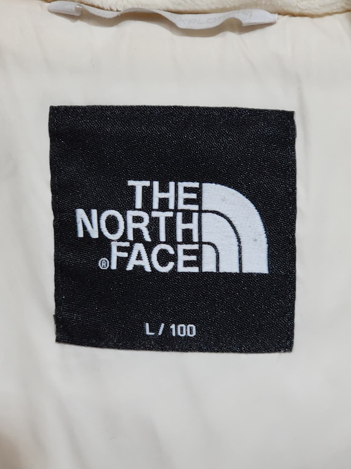 (L) 노스페이스 구스다운 패딩점퍼 크림색 거위털 후드자켓  상품이미지3