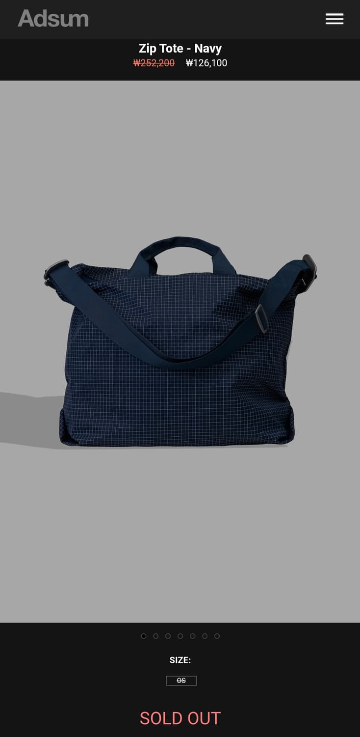 adsum zip tote bag 상품이미지2