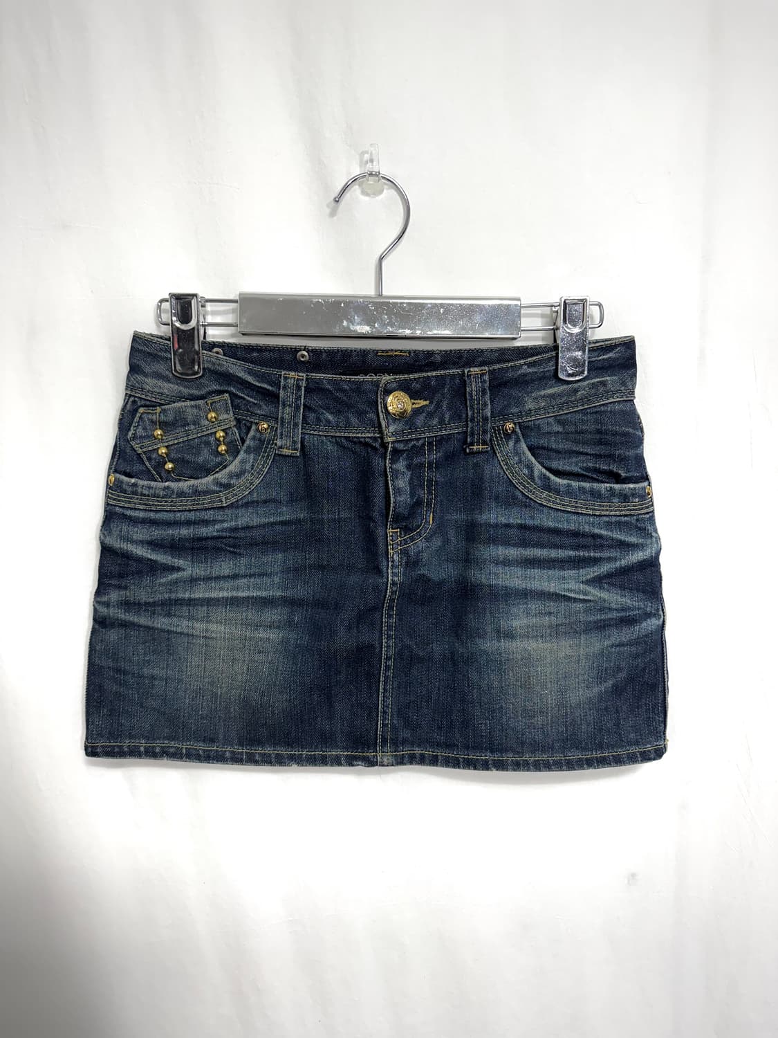 Denim Ball Stud mini Skirt 상품이미지2