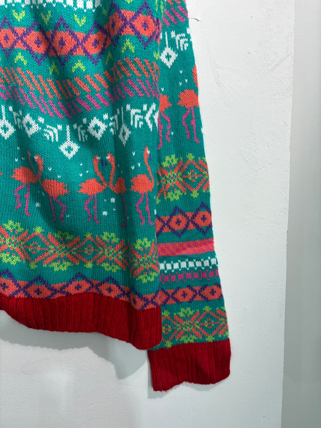 U.S.A. 크리스마스 어글리 니트 플라밍고 XL 상품이미지10