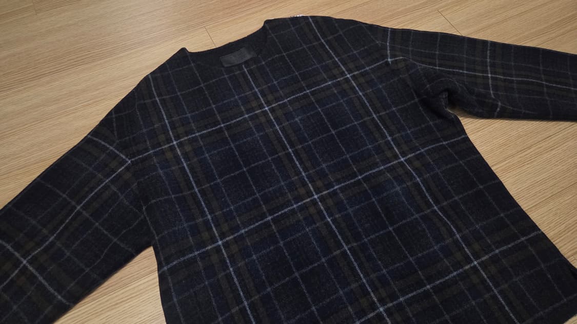 질스튜어트 뉴욕 체크 울 지퍼 니트 상품이미지3