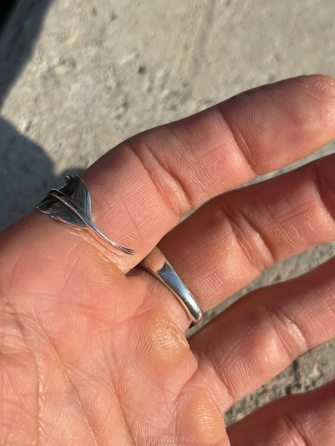 (925)페더 오픈 실버 남자반지 상품이미지7