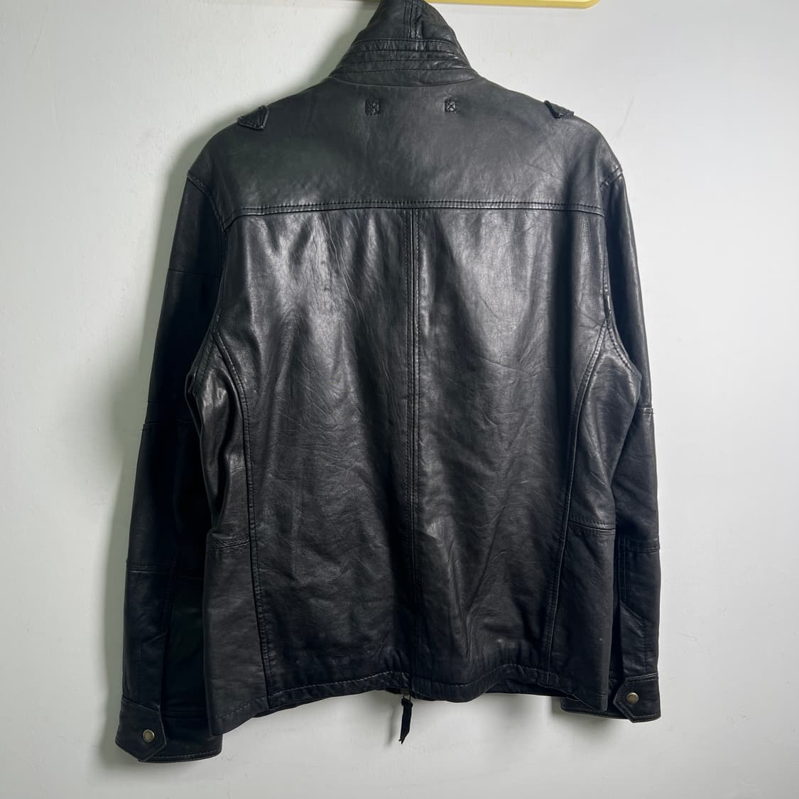 Avirex 아비렉스 멀티 포켓 블랙 양가죽 자켓 L 상품이미지6