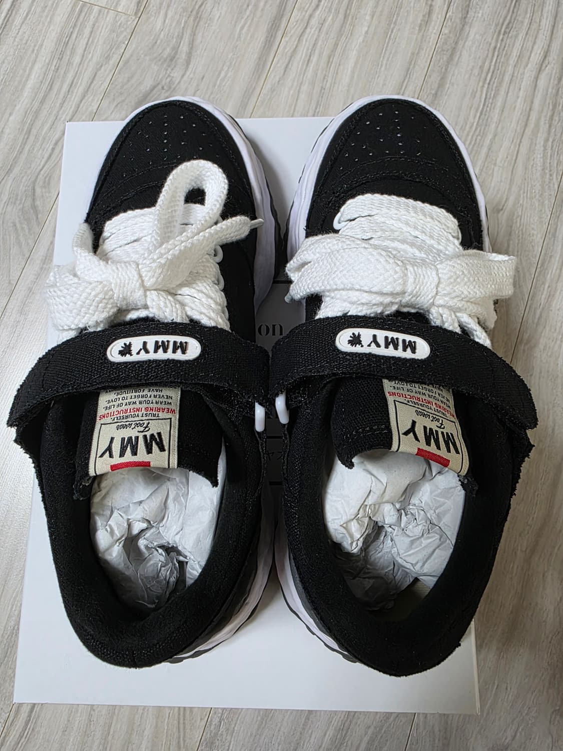 [42] 메종 미하라 야스히로 키스 og 솔 캔버스 로우탑 블랙  상품이미지5