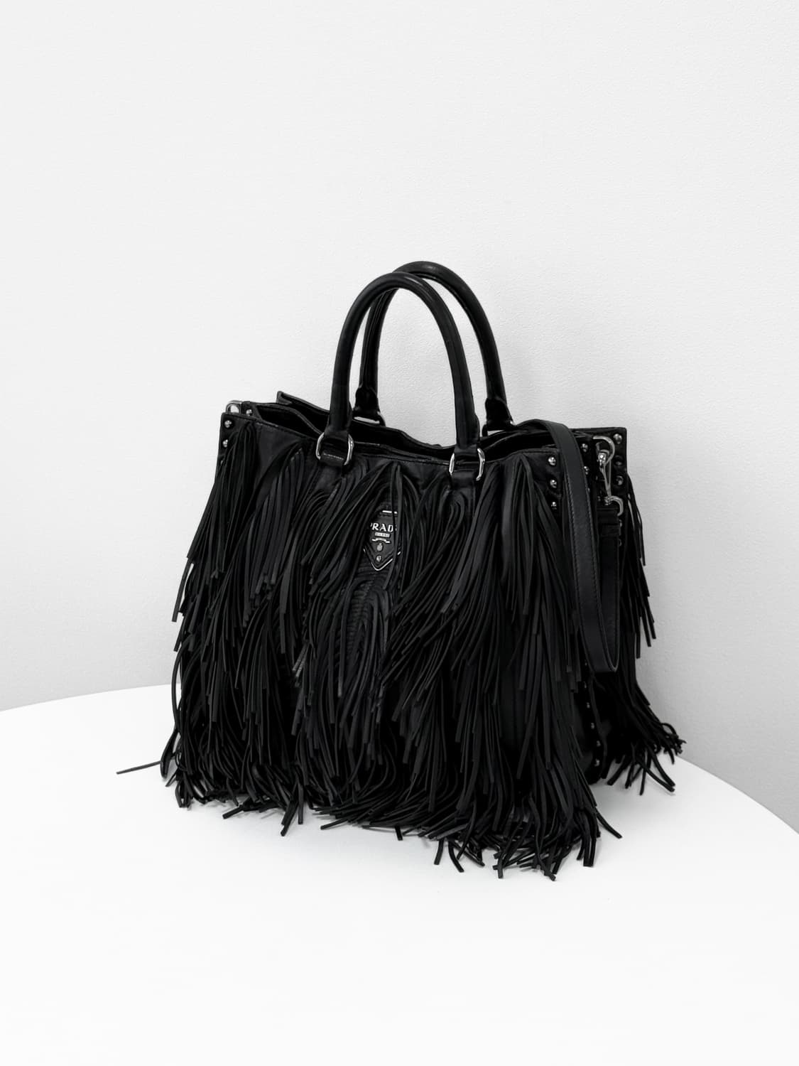 Prada Leather Fringe Tote Bag 상품이미지2