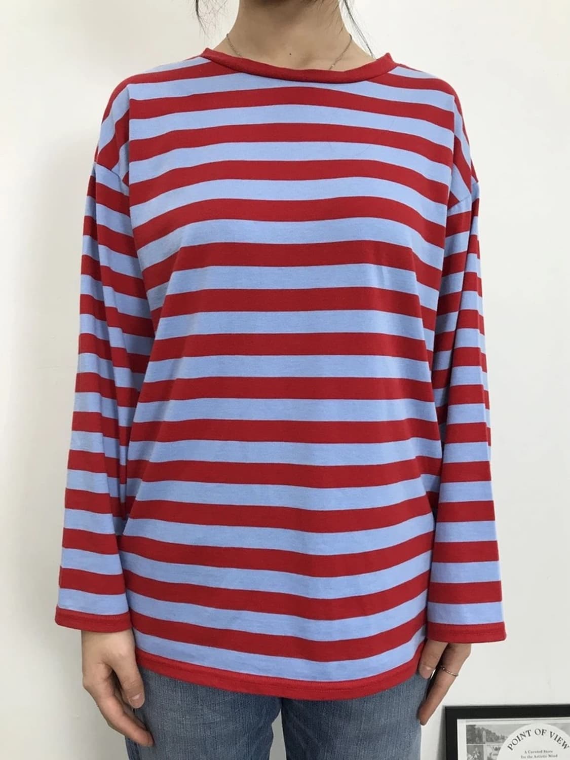 Browny Stripe Long Sleeve Tee 상품이미지2