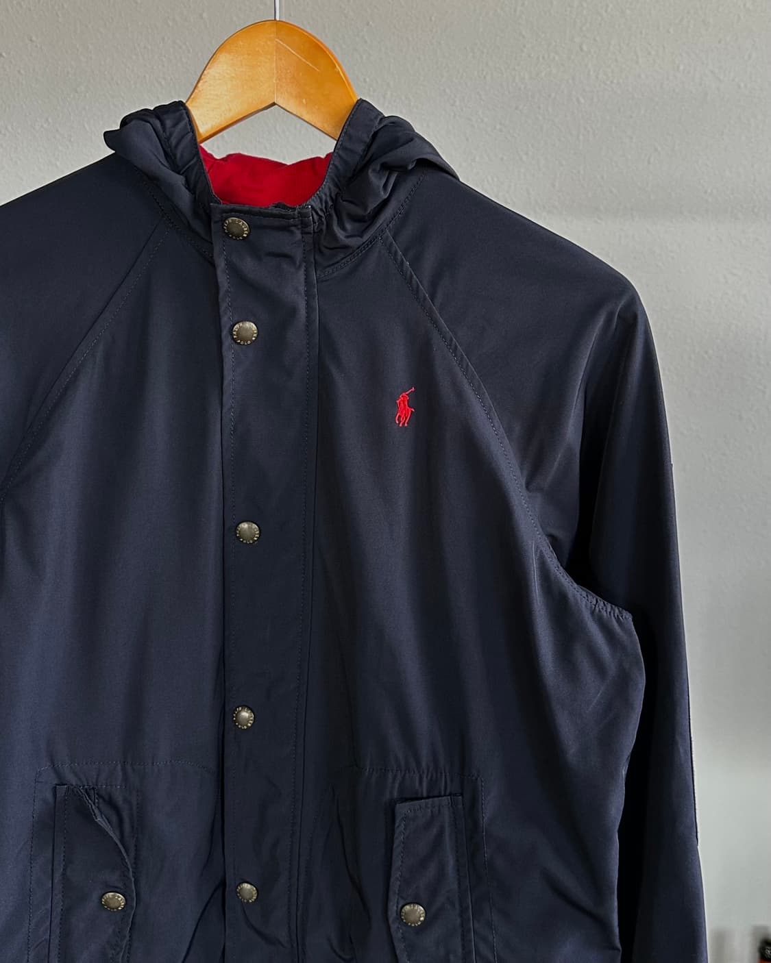 [M]폴로 랄프로렌 네이비 바람막이 후드 자켓 상품이미지5
