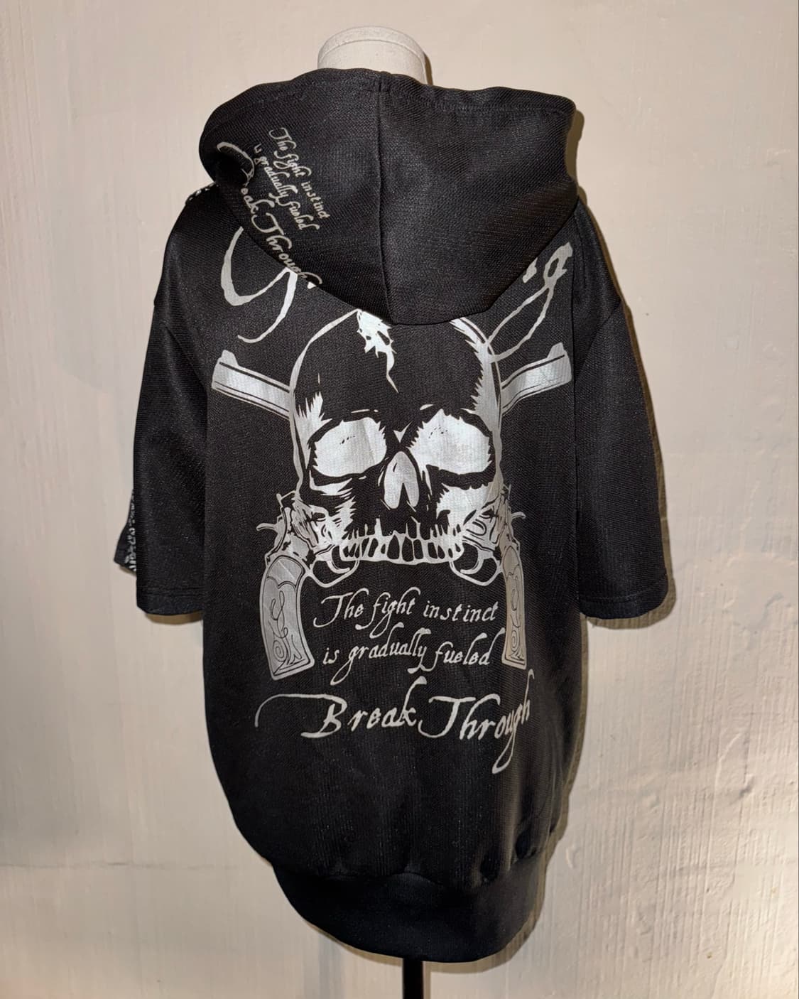 Leopard Detail Skull Hoodie Zip-Up 상품이미지3