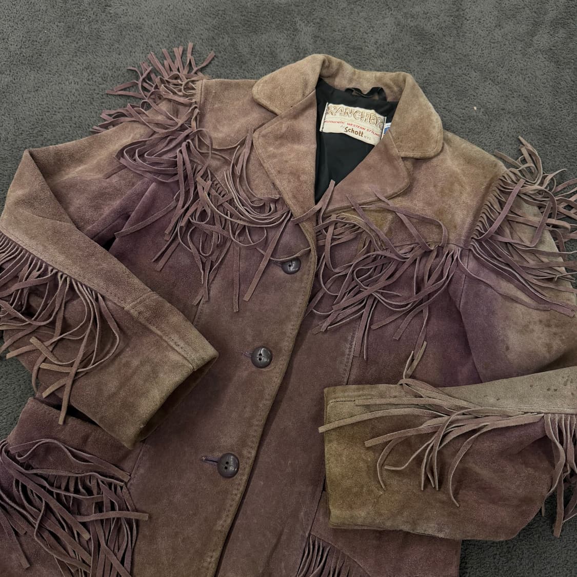 [ 정품 ] Schott 빈티지 스웨이드 웨스턴 프린지 자켓 상품이미지1