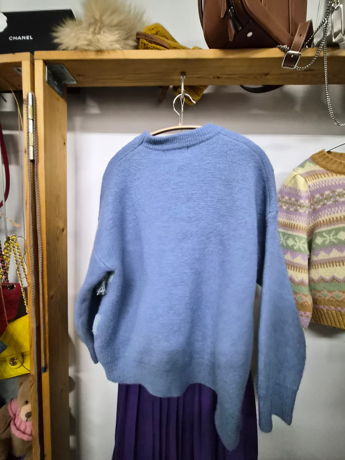 제이드쇼룸 레이스니트. jeikei퍼플 랩 스커트 상품이미지6