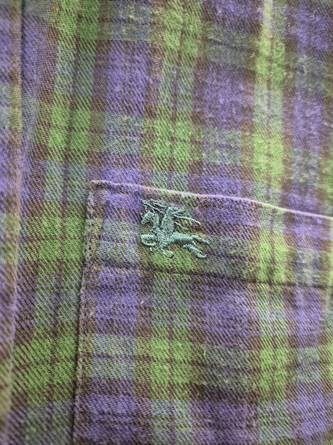 버버리 90s 그린 체크셔츠 상품이미지6