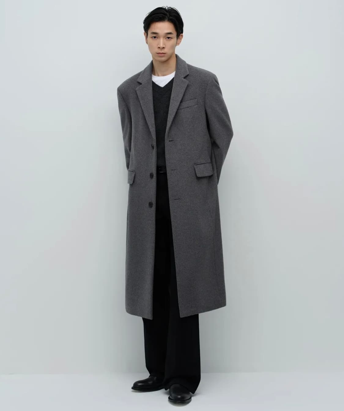 무신사스탠다드 캐시미어 블렌드 머스큘린 체스터필드 롱 코트 상품이미지1