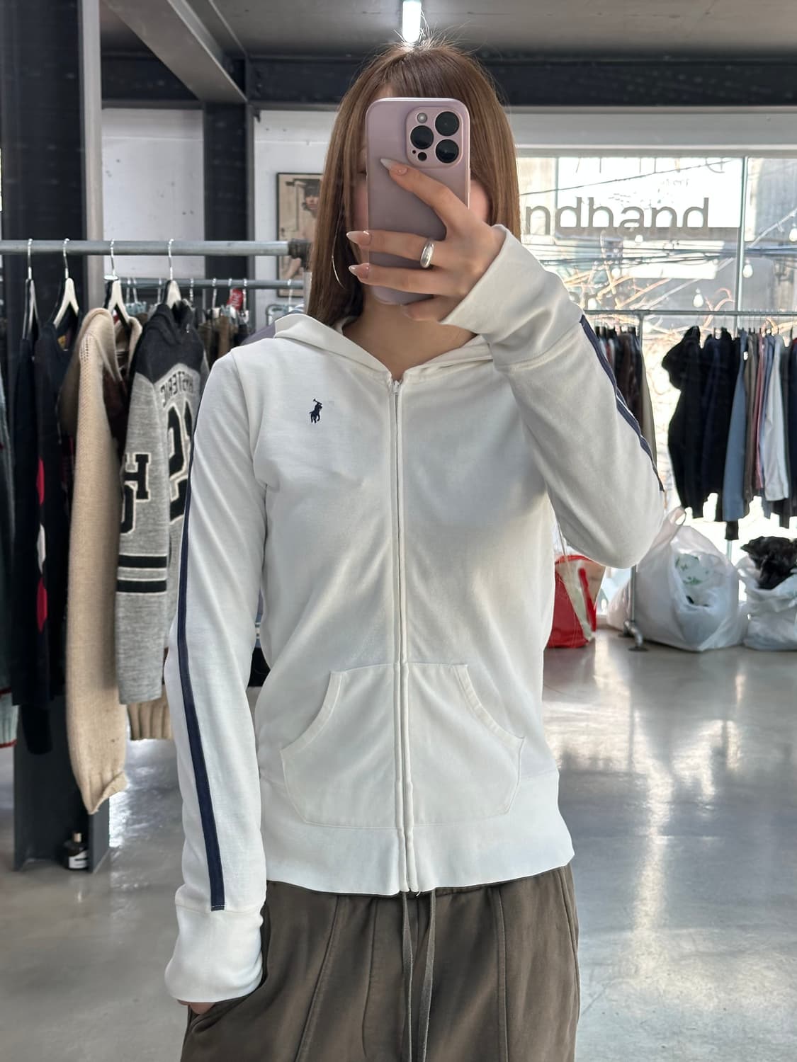 폴로랄프로렌 포니 넘버링 트랙 후드집업 상품이미지5