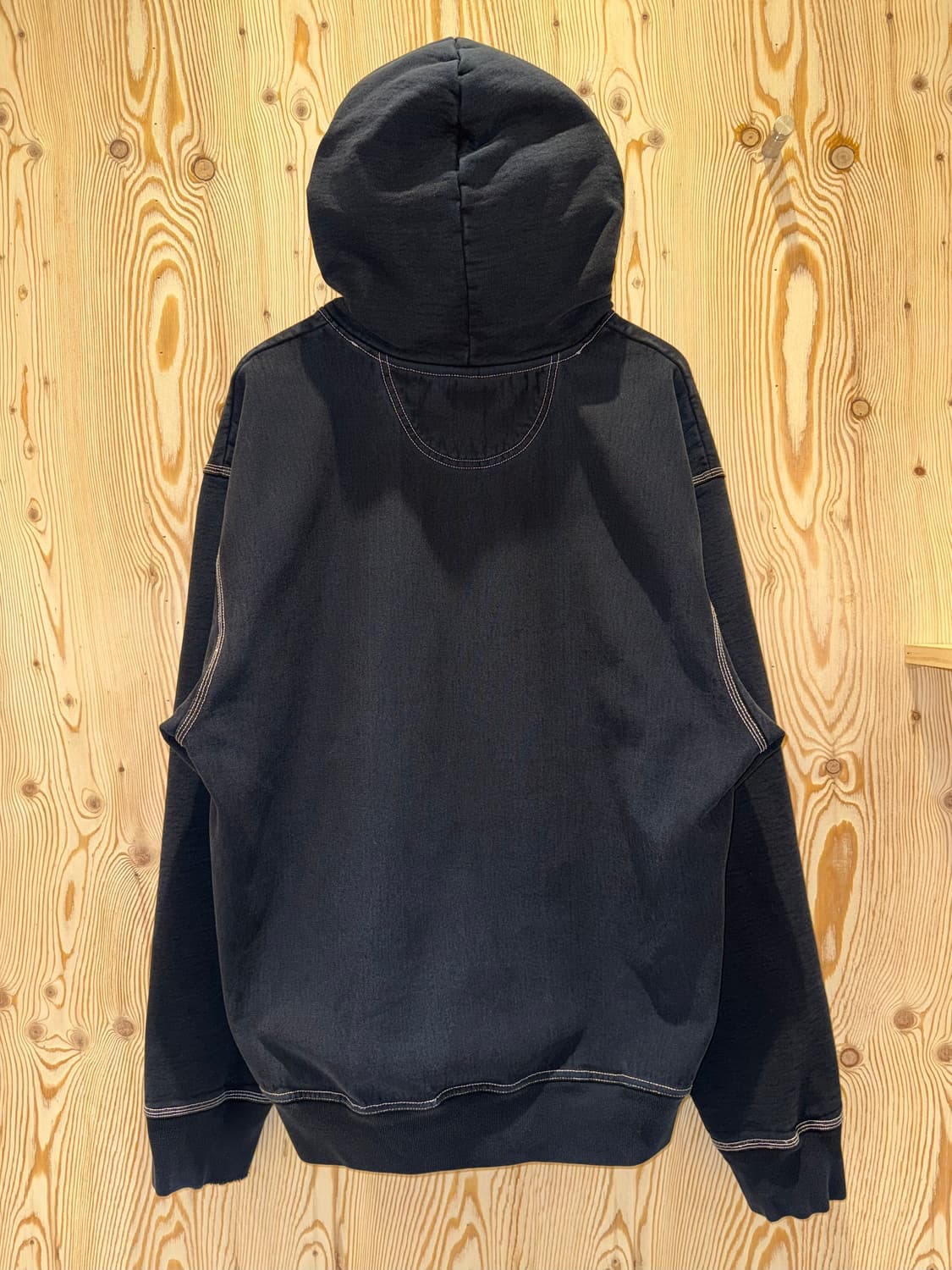 스투시 콘트라스트 스티치 라벨 후드 상품이미지3