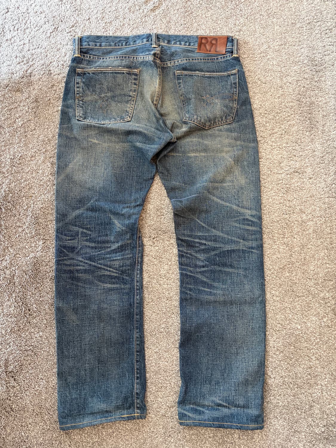RRL 더블알엘 로우스트레이트 워싱 데님 32x32 USA 상품이미지2