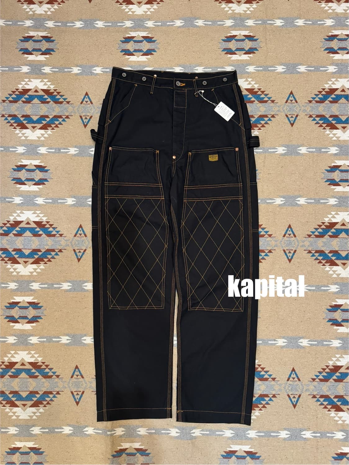 [3][L] 캐피탈 씬 캔버스 럼버 팬츠 블랙  상품이미지1