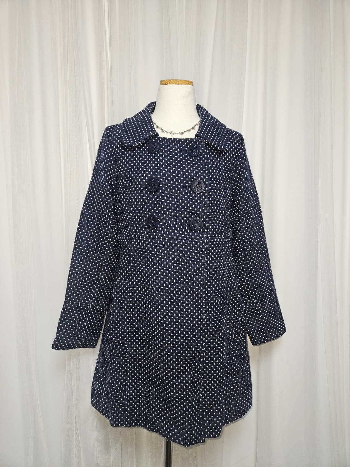 theoria 세일러 버튼 네이비 코트 니혼진 사와코 히메갸루 모리걸 상품이미지1