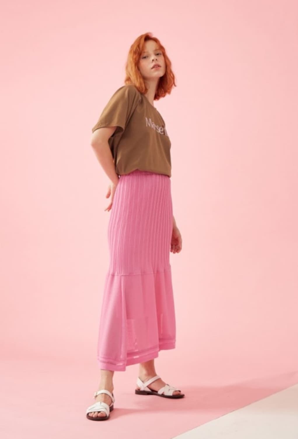 오즈세컨 머메이드 스커트, 러플패널 탑 66사이즈 상품이미지5