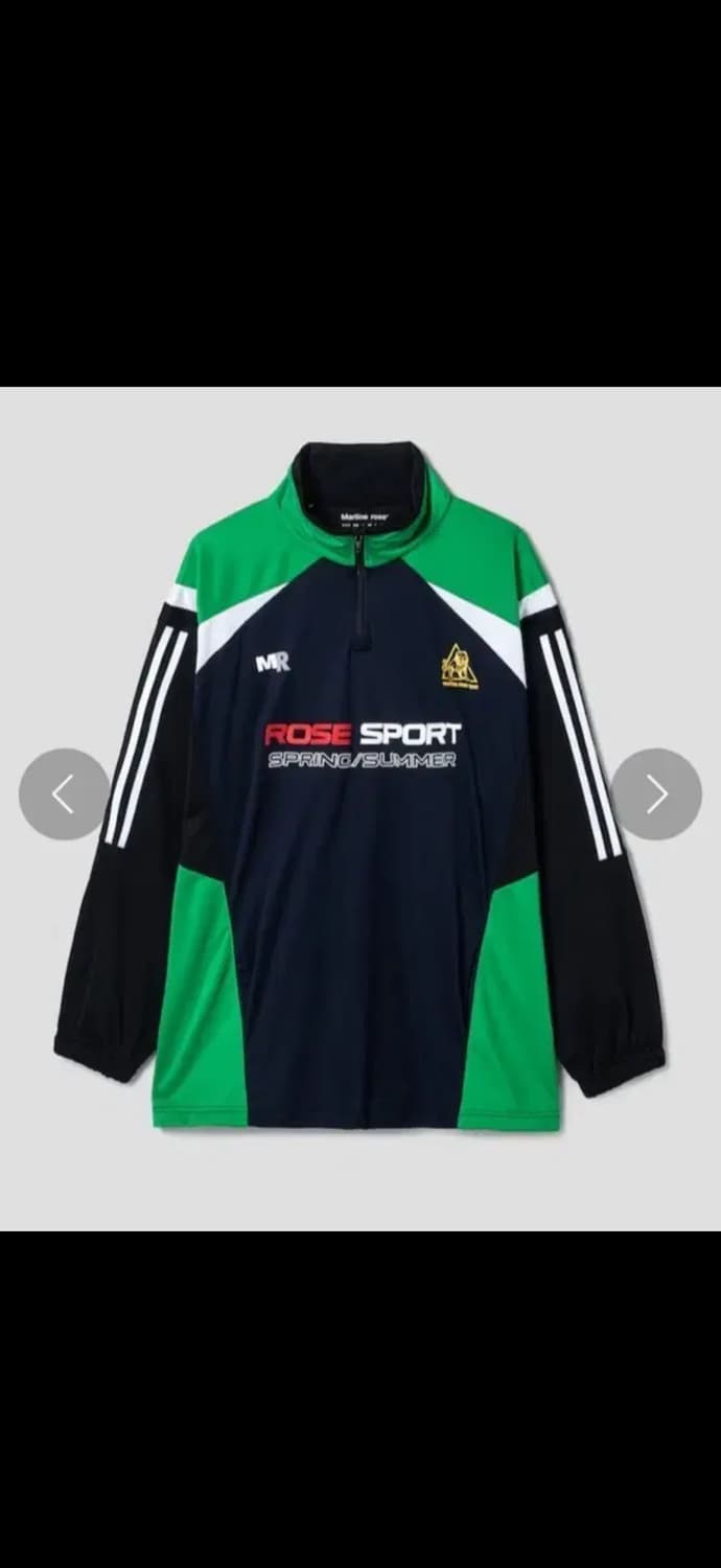 마틴로즈 스포츠 하프 지퍼 하이넥 트랙탑져지 그린S 상품이미지1