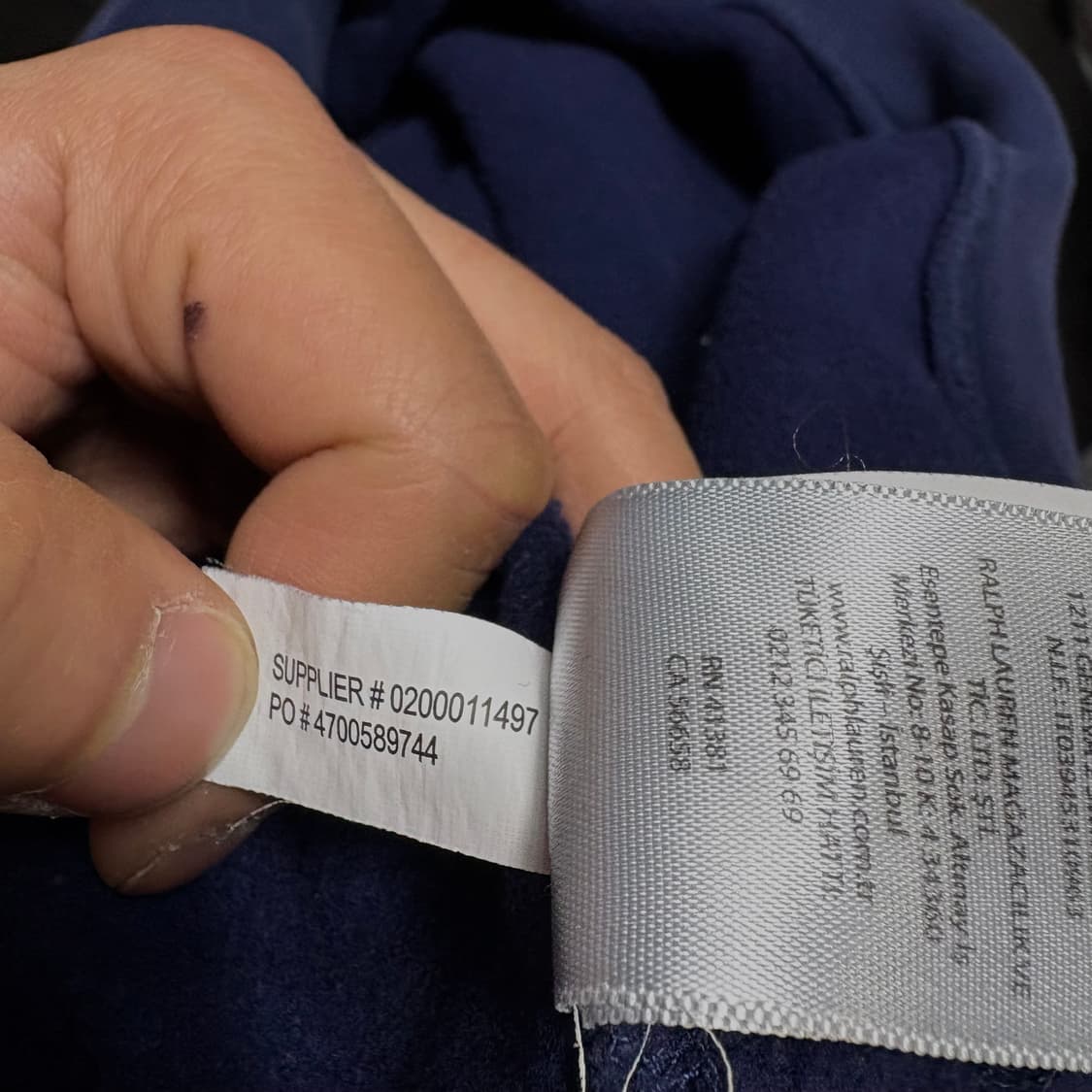 폴로랄프로렌 네이비 베어 로고 후드티 L 상품이미지5