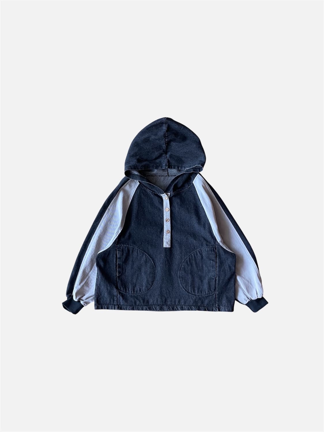 Denim Pullover Hood T-Shirt 상품이미지1