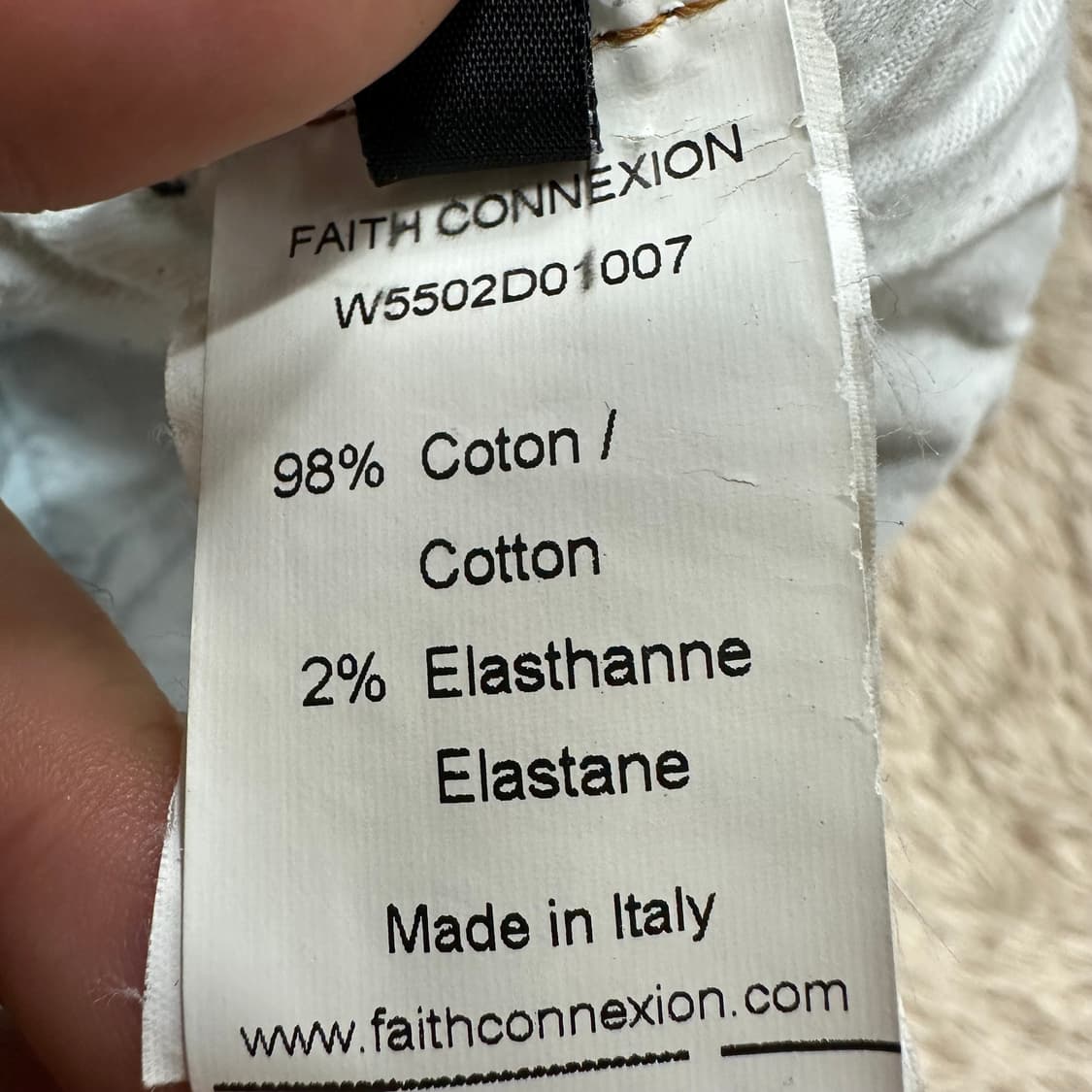 페이스커넥션 슬린핏 스톤워싱 데님팬츠 상품이미지4