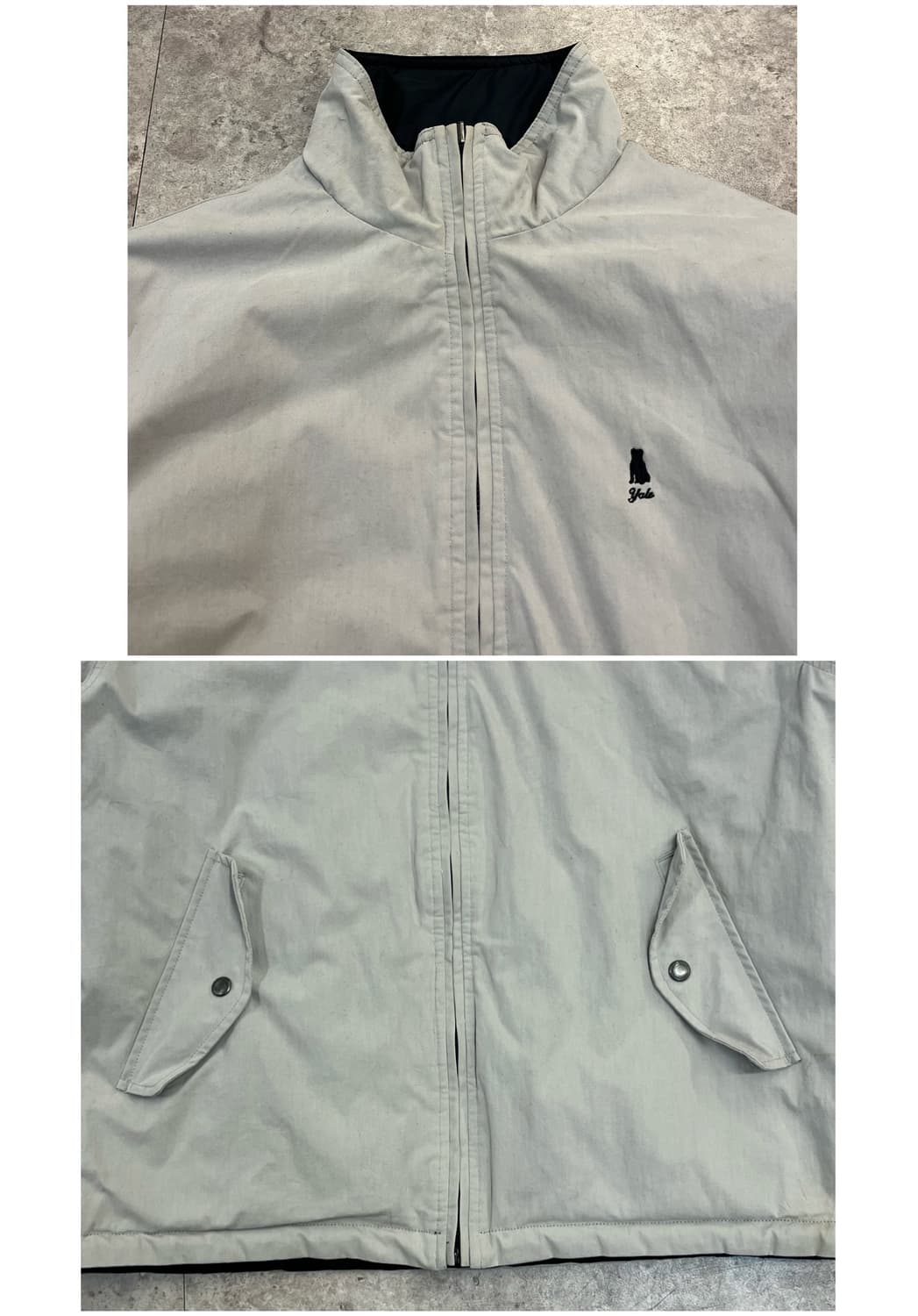 예일 리버시블 퀄팅 자켓 블랙/그레이 L #csz2214 상품이미지5