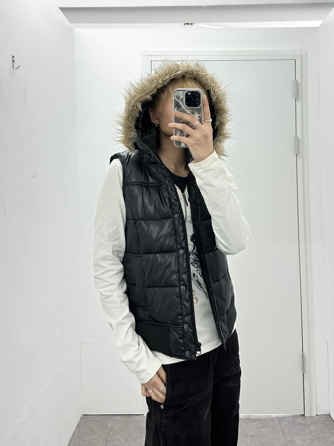 HusHush fur padding vest 상품이미지1