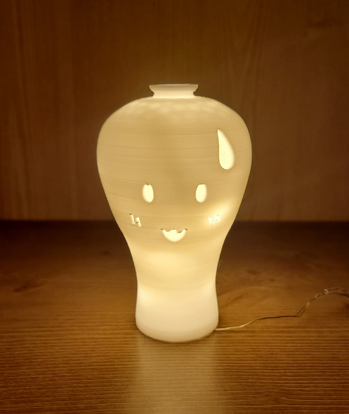 삐질 백자 3d 램프 led 무드등 수면등 조명 상품이미지2