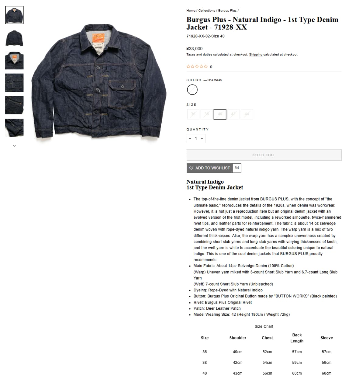버거스플러스 1세대 데님자켓(40) 판매합니다. 상품이미지3