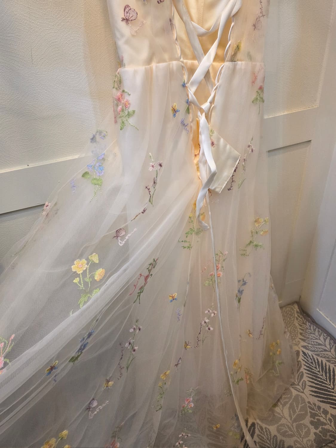 플라워 자수 롱 원피스 상품이미지6